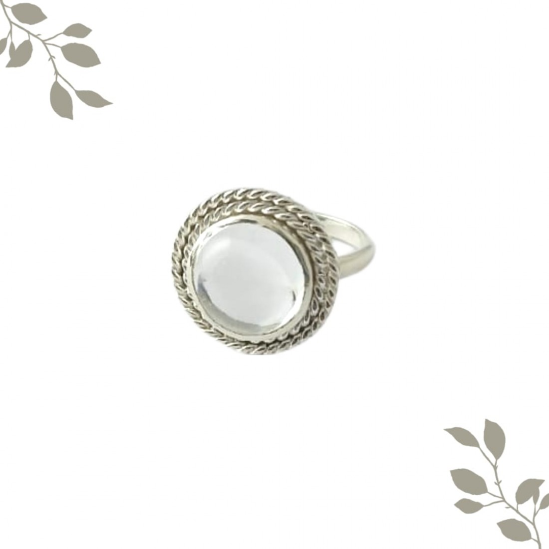 Round silver ring