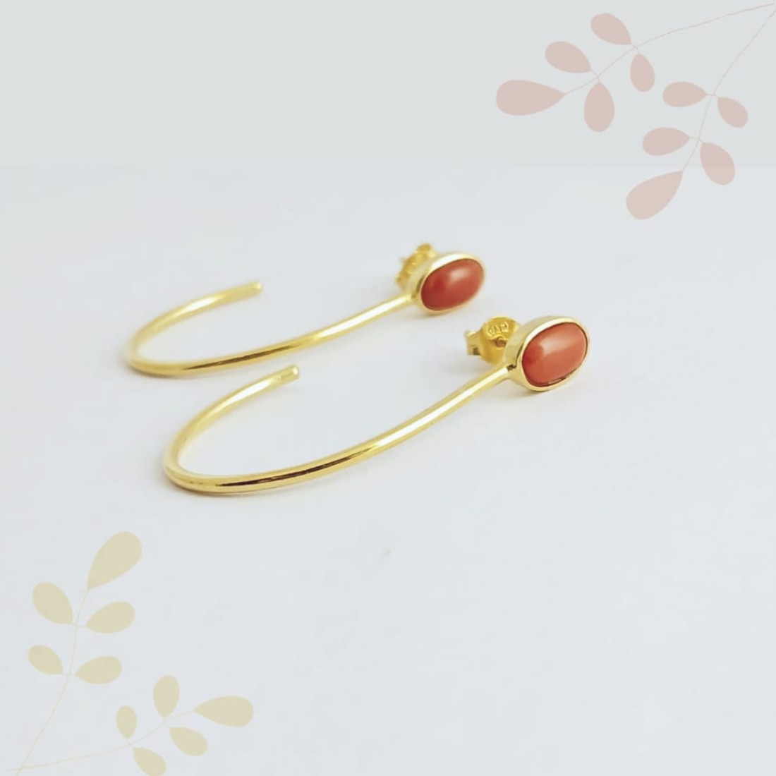 Coral Silver C Hoop.