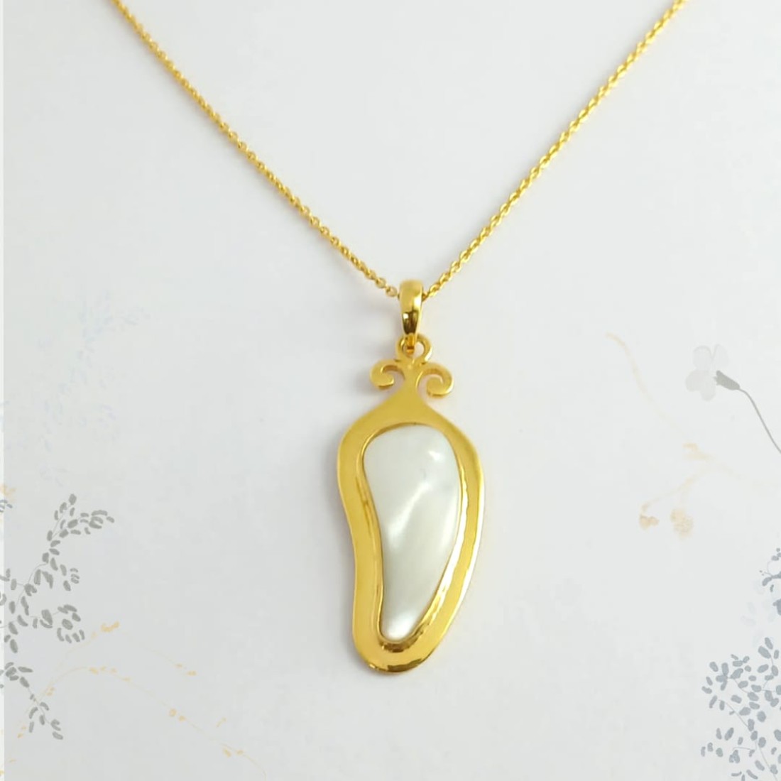 Ivory Pearl Silver Necklace